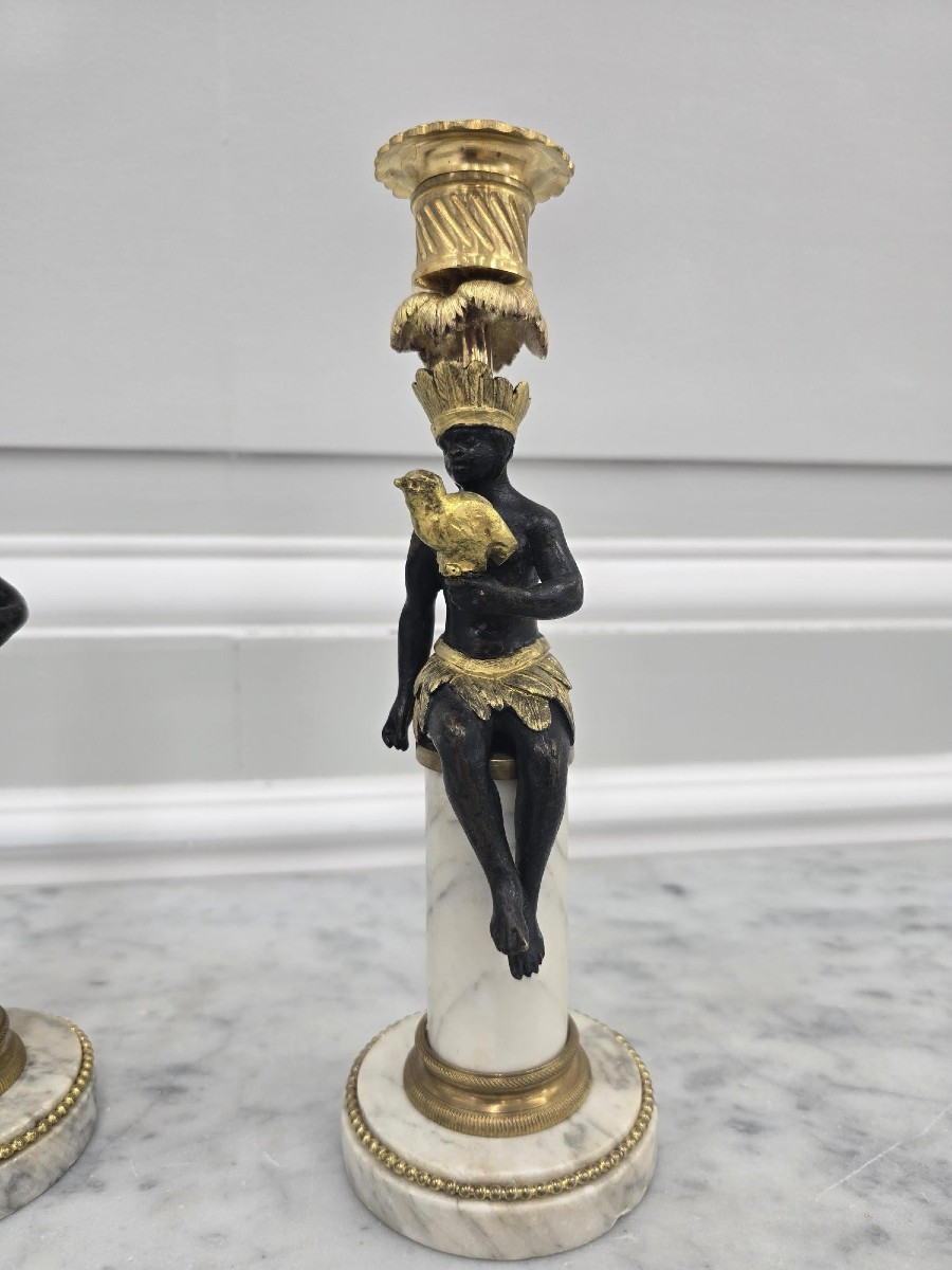 Pair Of Directoire Period Candlesticks-photo-1
