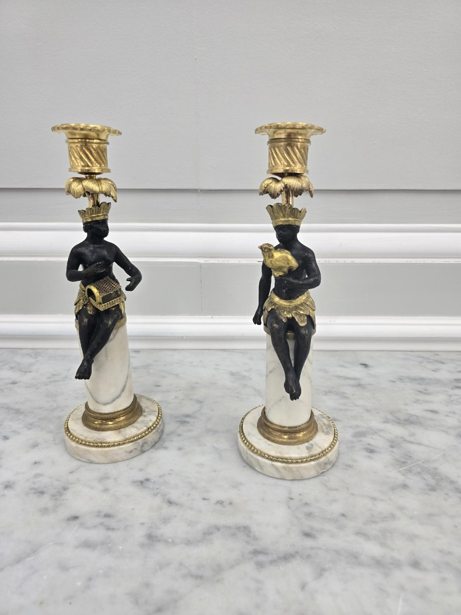 Pair Of Directoire Period Candlesticks