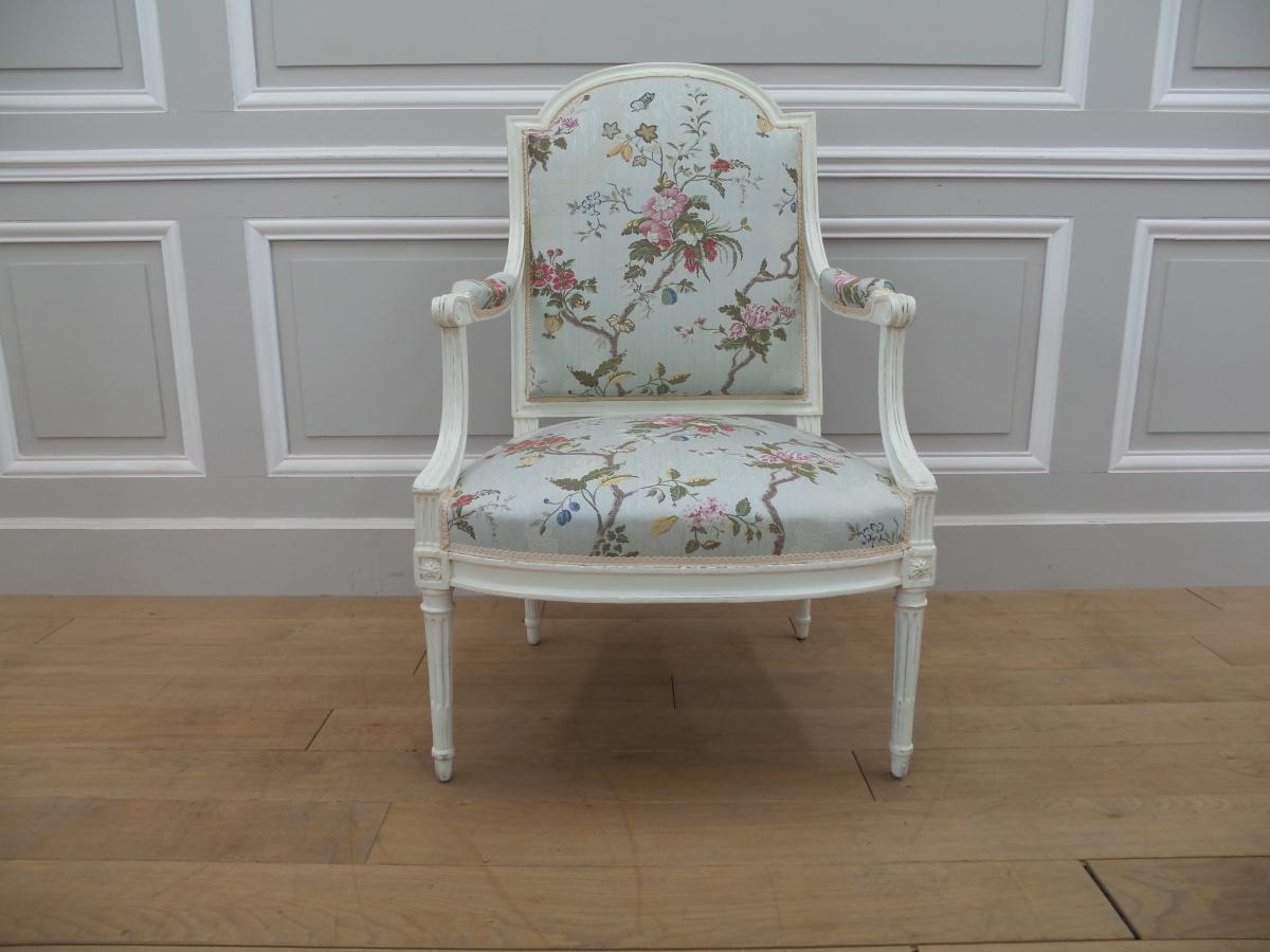 Louis XVI Armchairs Stamped Henry Jacob-photo-3