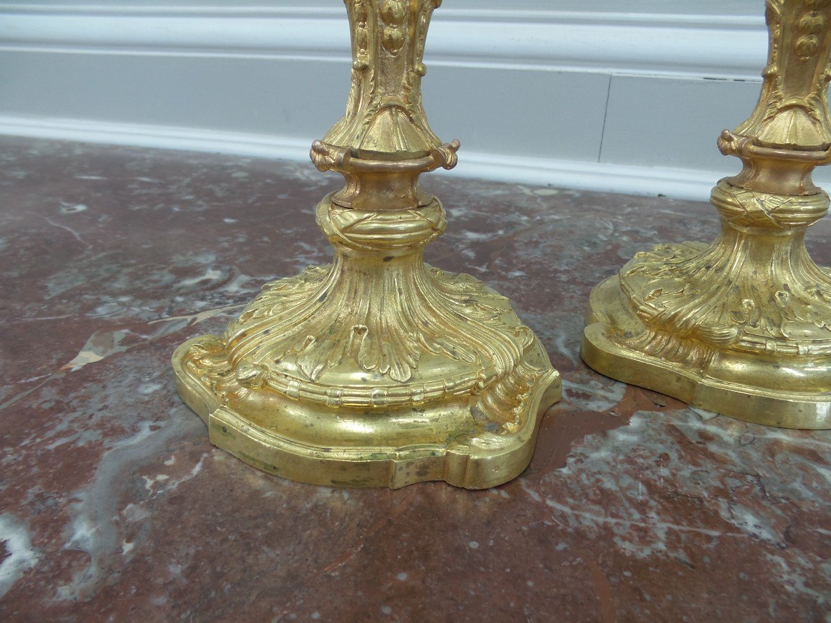 Pair Of Louis XV Candlesticks-photo-4