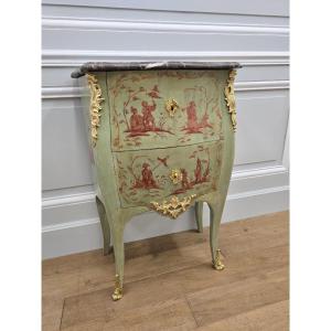 Small Louis XV Painted Chest Of Drawers Stamped Criaerd