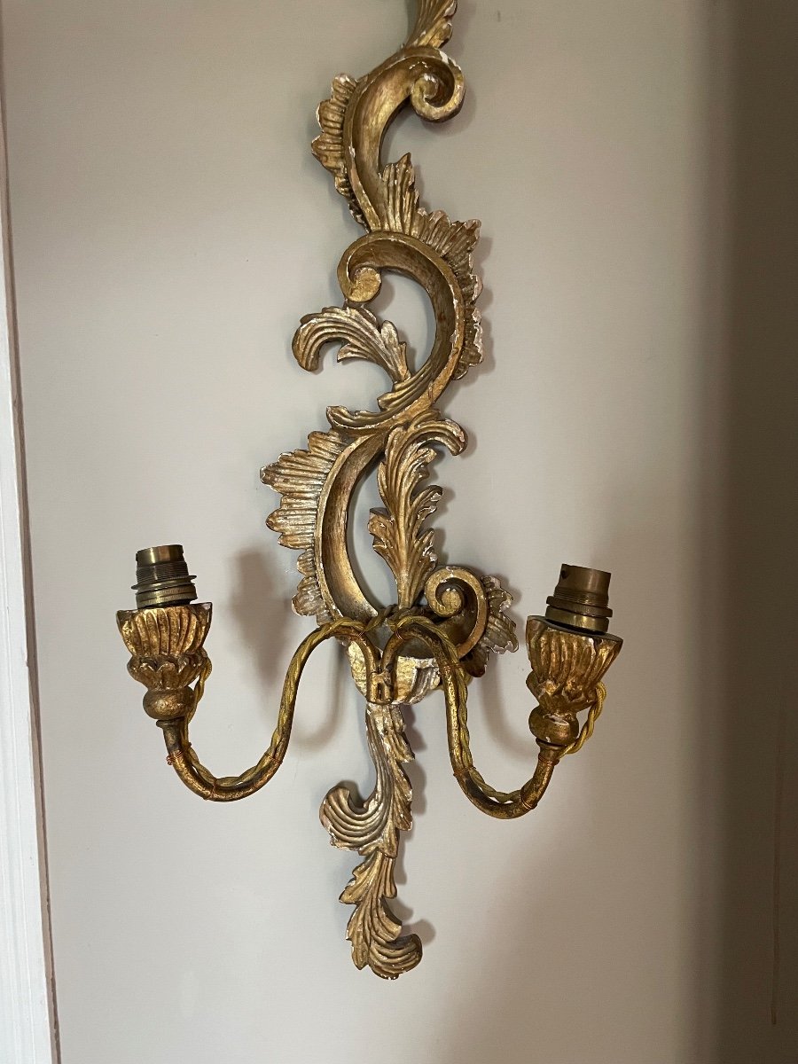 Applique En Bois Doré XVIII Eme 