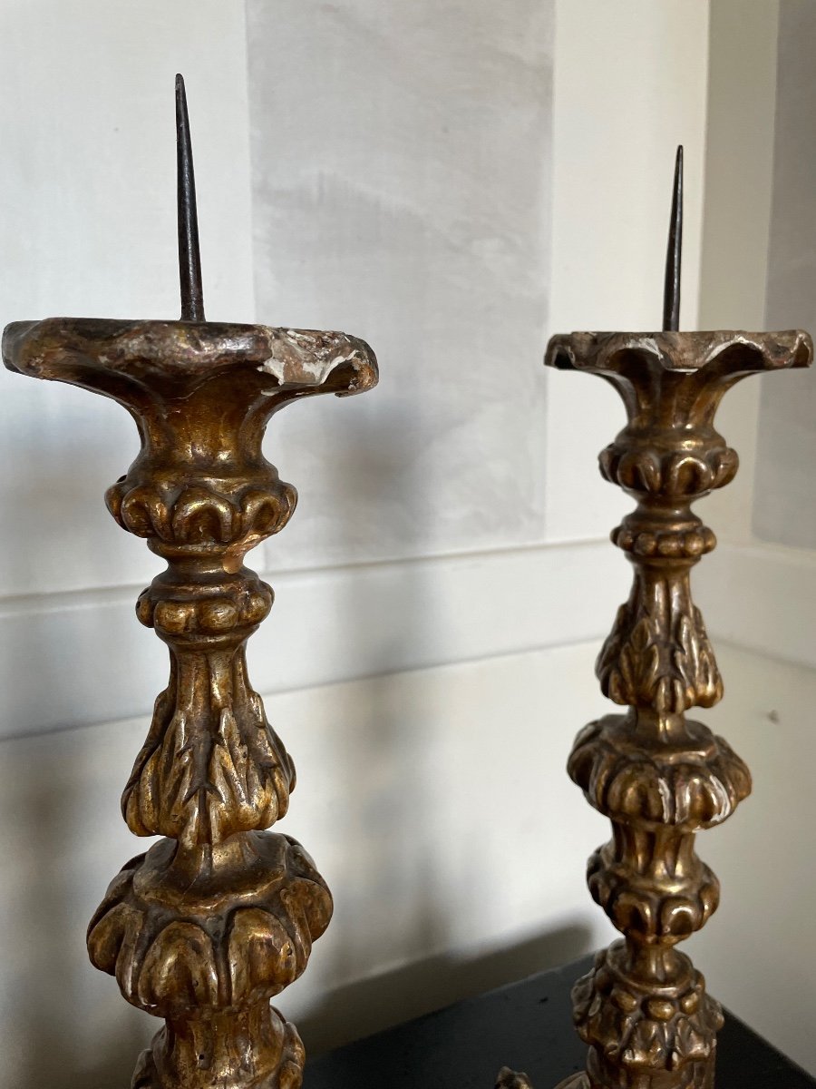 Pair Of Candle Holders Italy 19th Century -photo-1