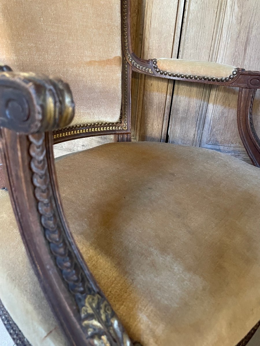 Pair Of Louis XVI Style Armchairs -photo-7