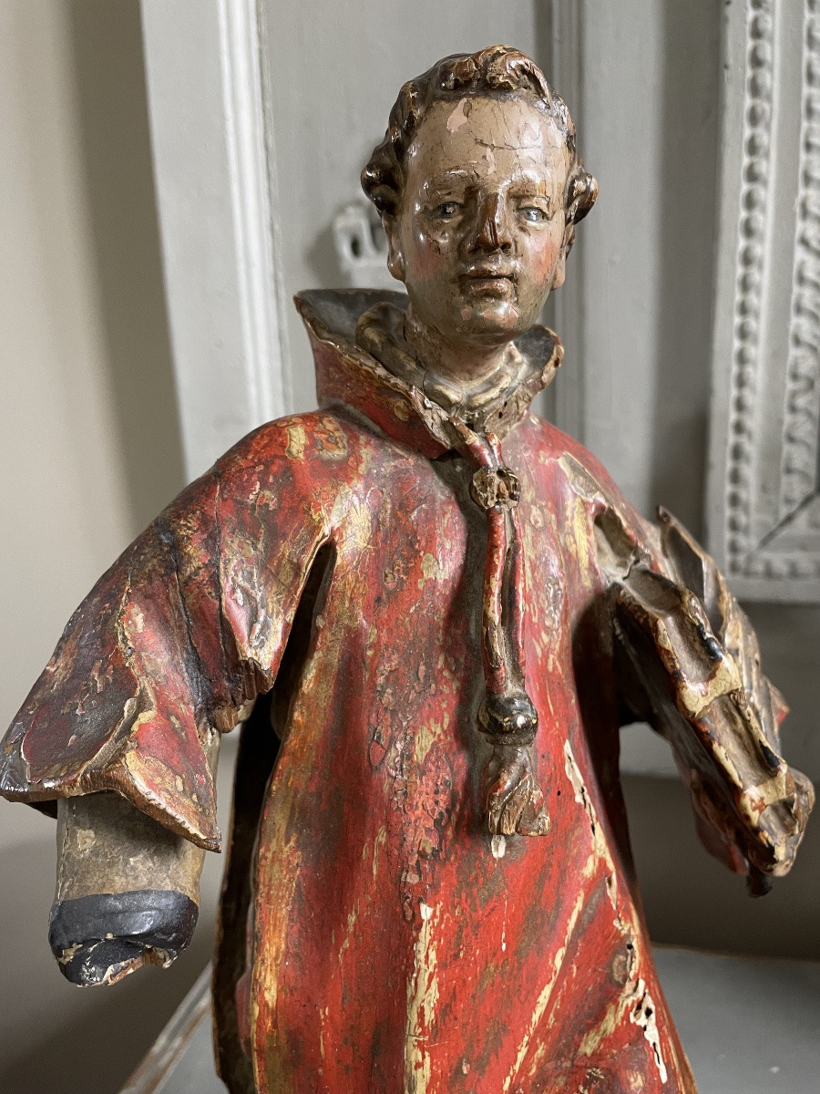 Statuette religieuse XVIII ème -photo-2