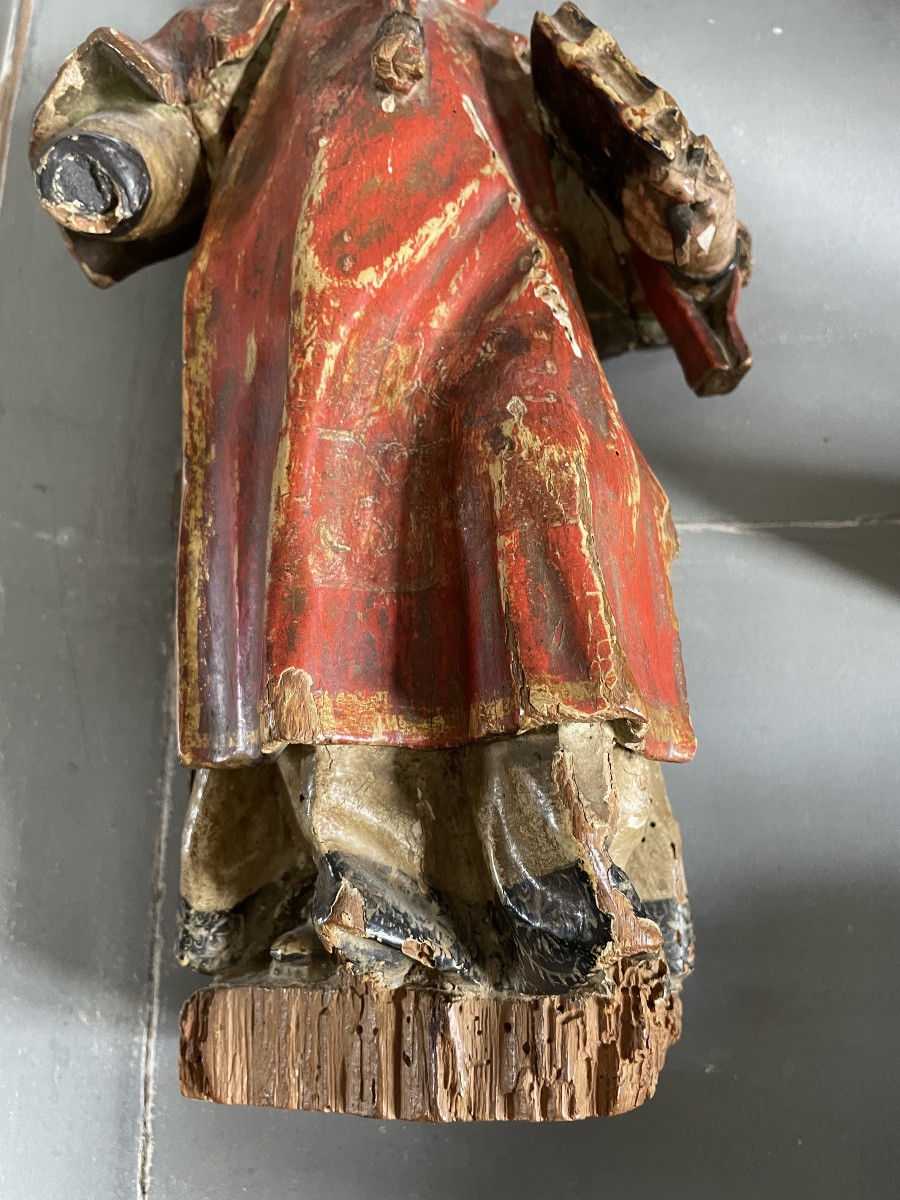 Statuette religieuse XVIII ème -photo-4