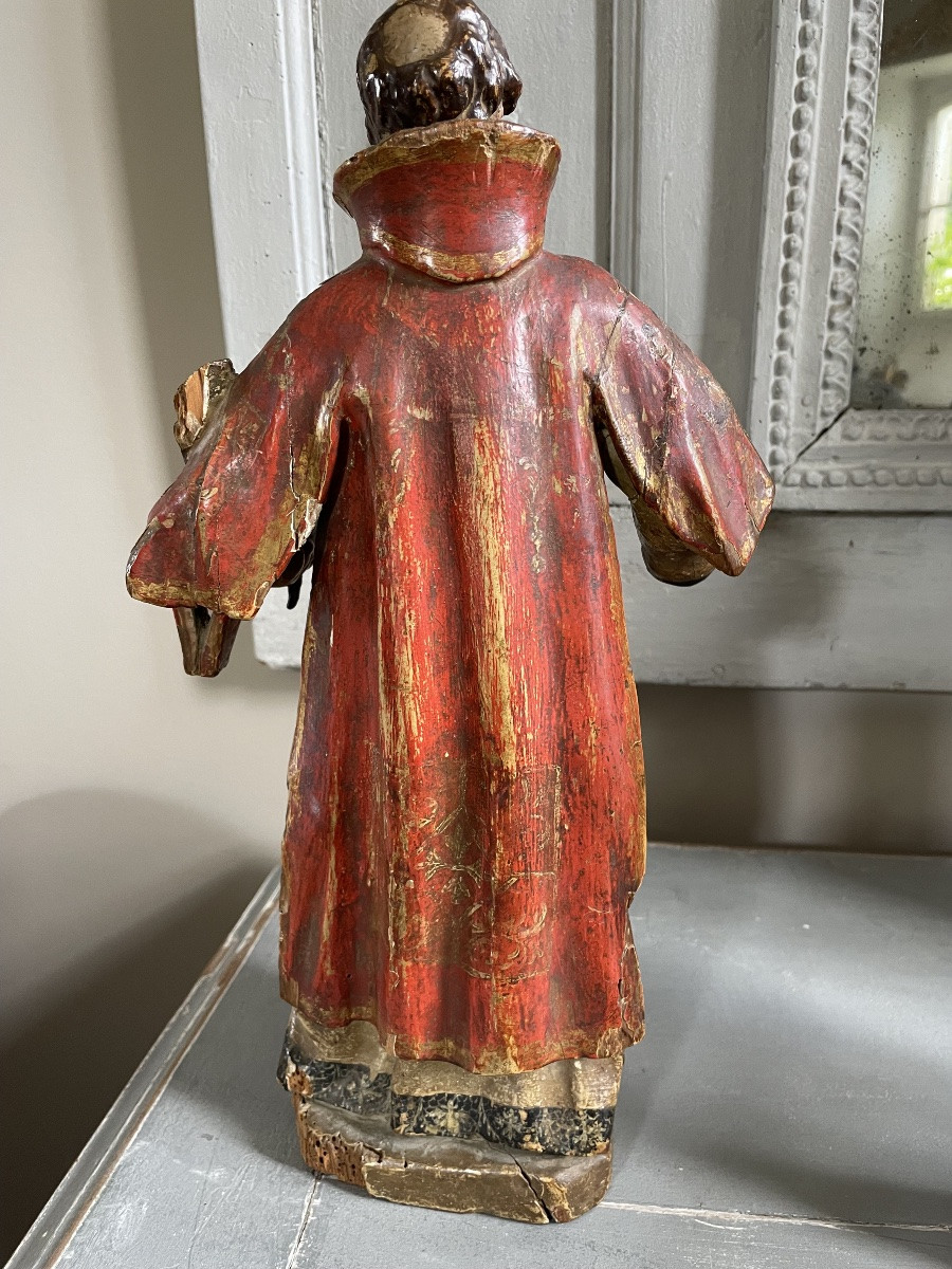 Statuette religieuse XVIII ème -photo-5