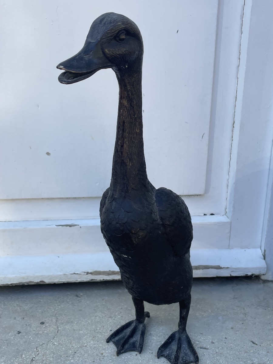 Canard en fonte  XX ème -photo-2