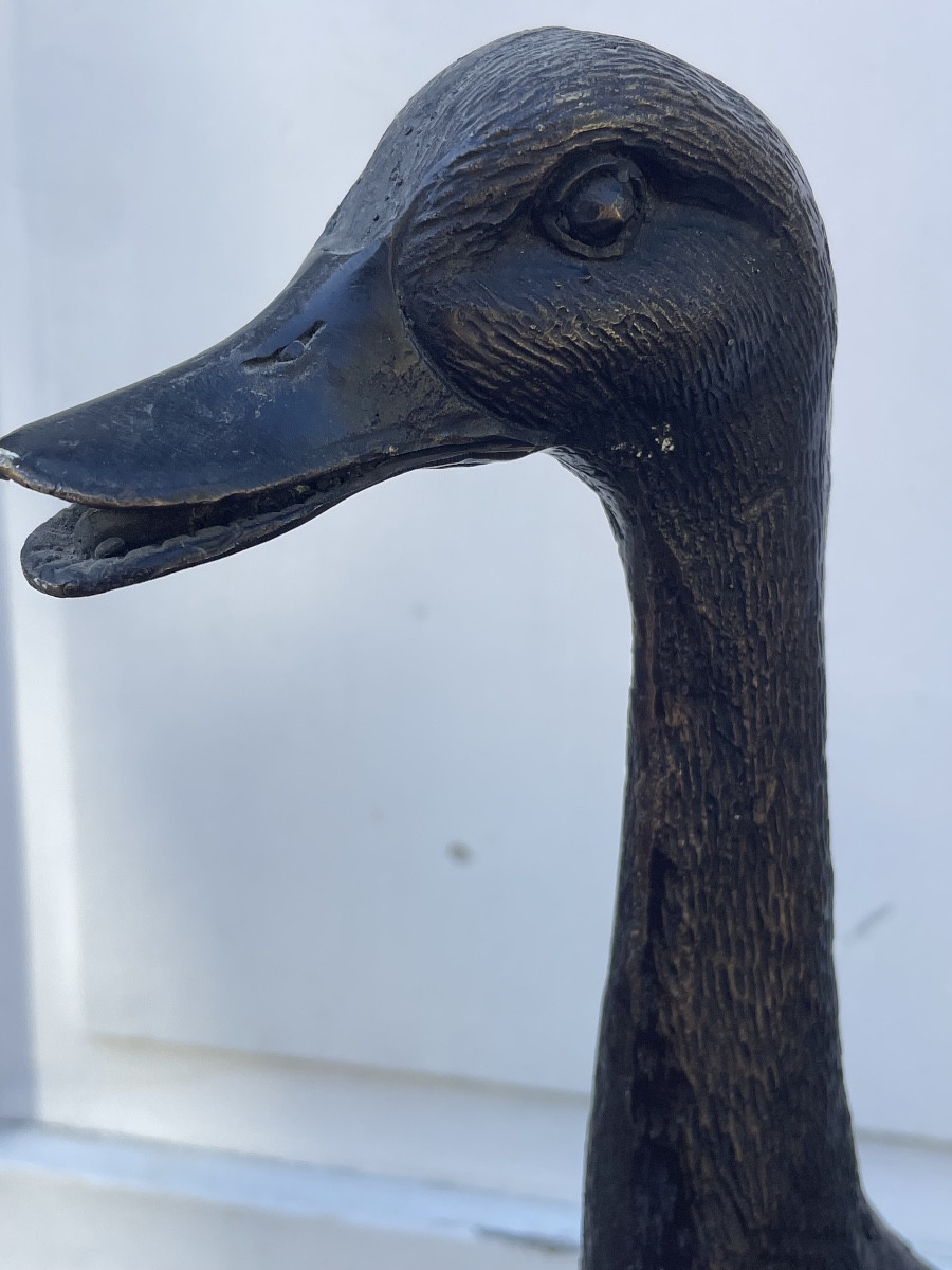 Canard en fonte  XX ème -photo-3