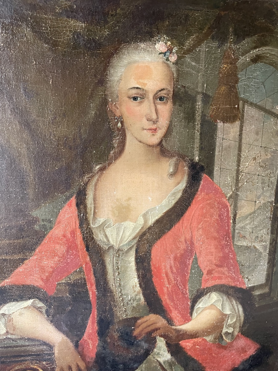 Portrait d’une élégante XVIII ème -photo-2