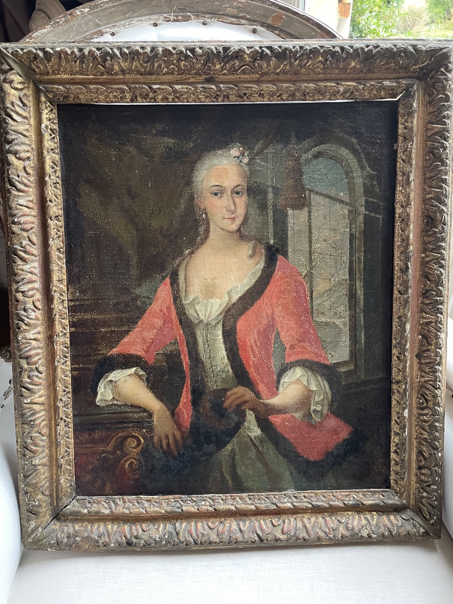 Portrait d’une élégante XVIII ème 