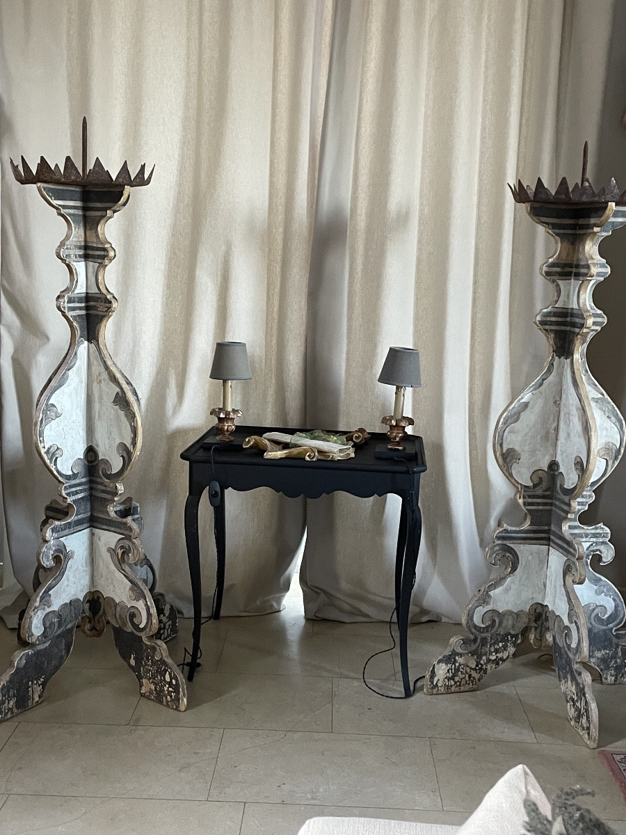 Paire de grands candélabres -photo-2