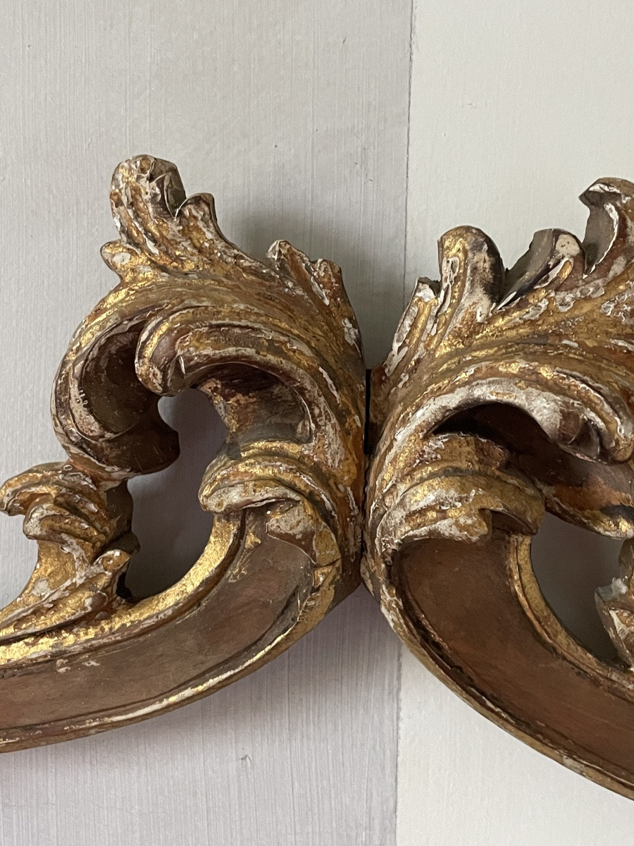 Large Frieze Of Gilded Wood -photo-2