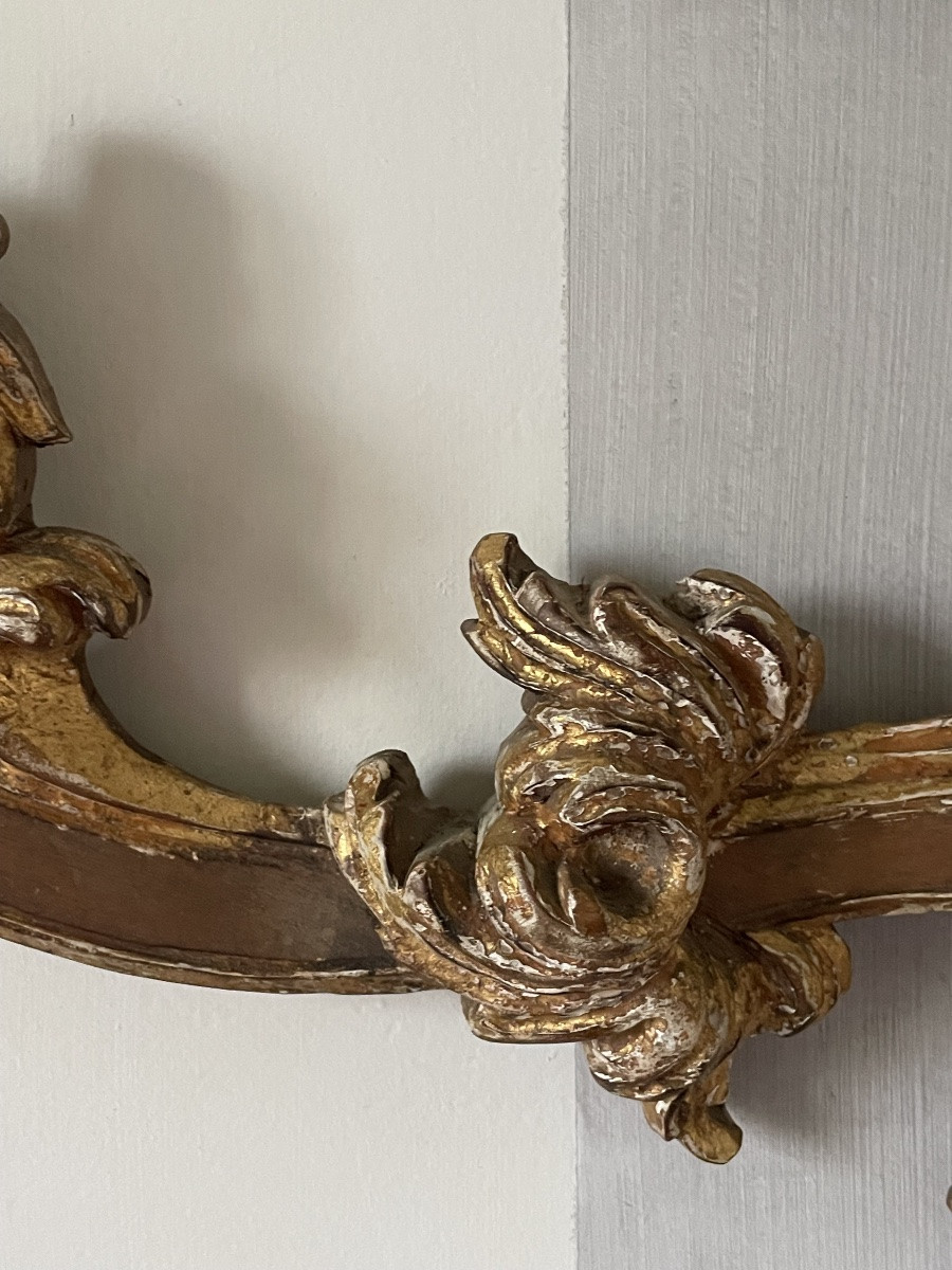 Large Frieze Of Gilded Wood -photo-3