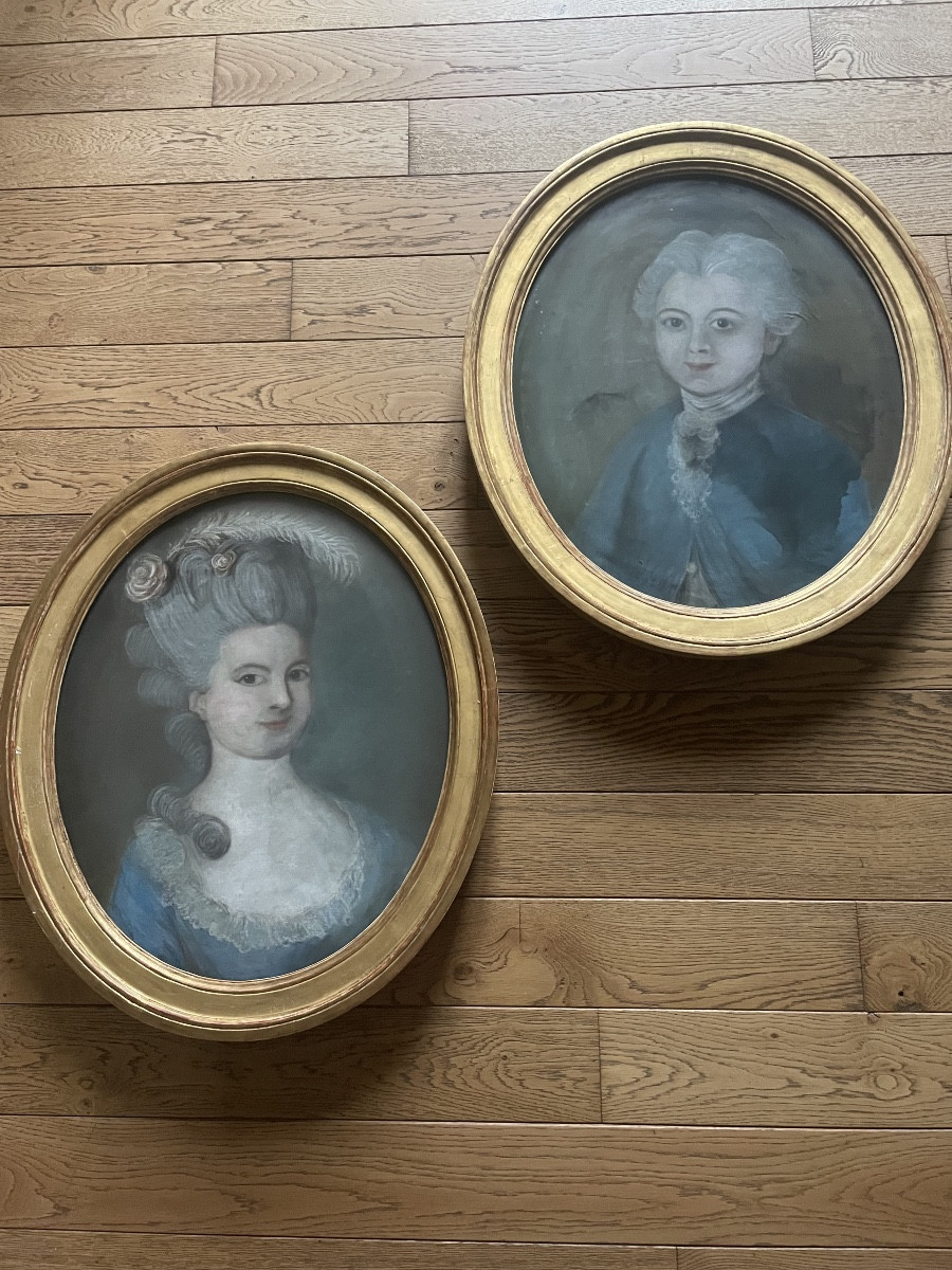 Pair Of 18th-century Pastel Portraits 