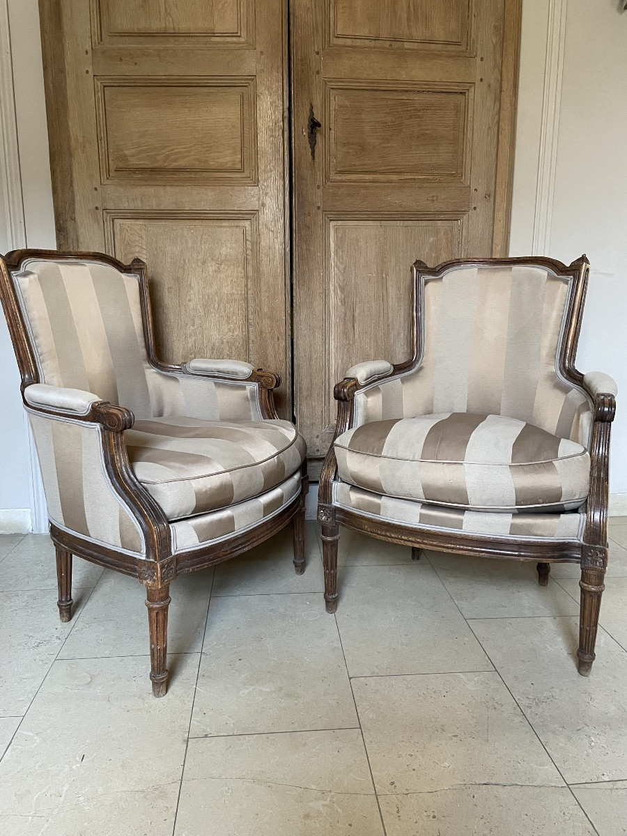 Paire de bergères XIX ème 