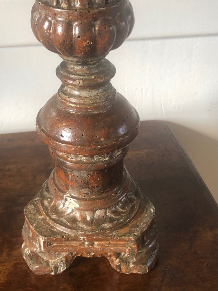 18th Century Wooden Candlestick-photo-1