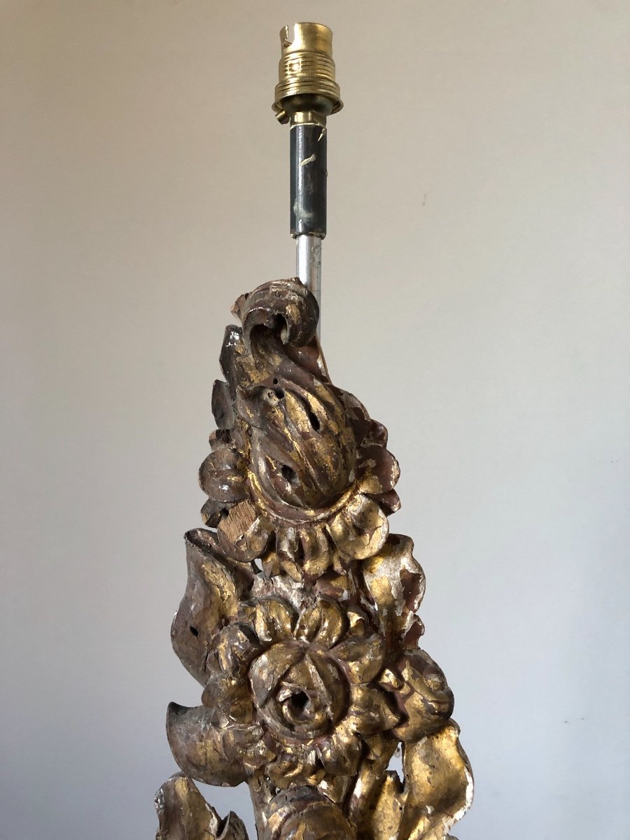 Golden Wood Lamp Base-photo-5