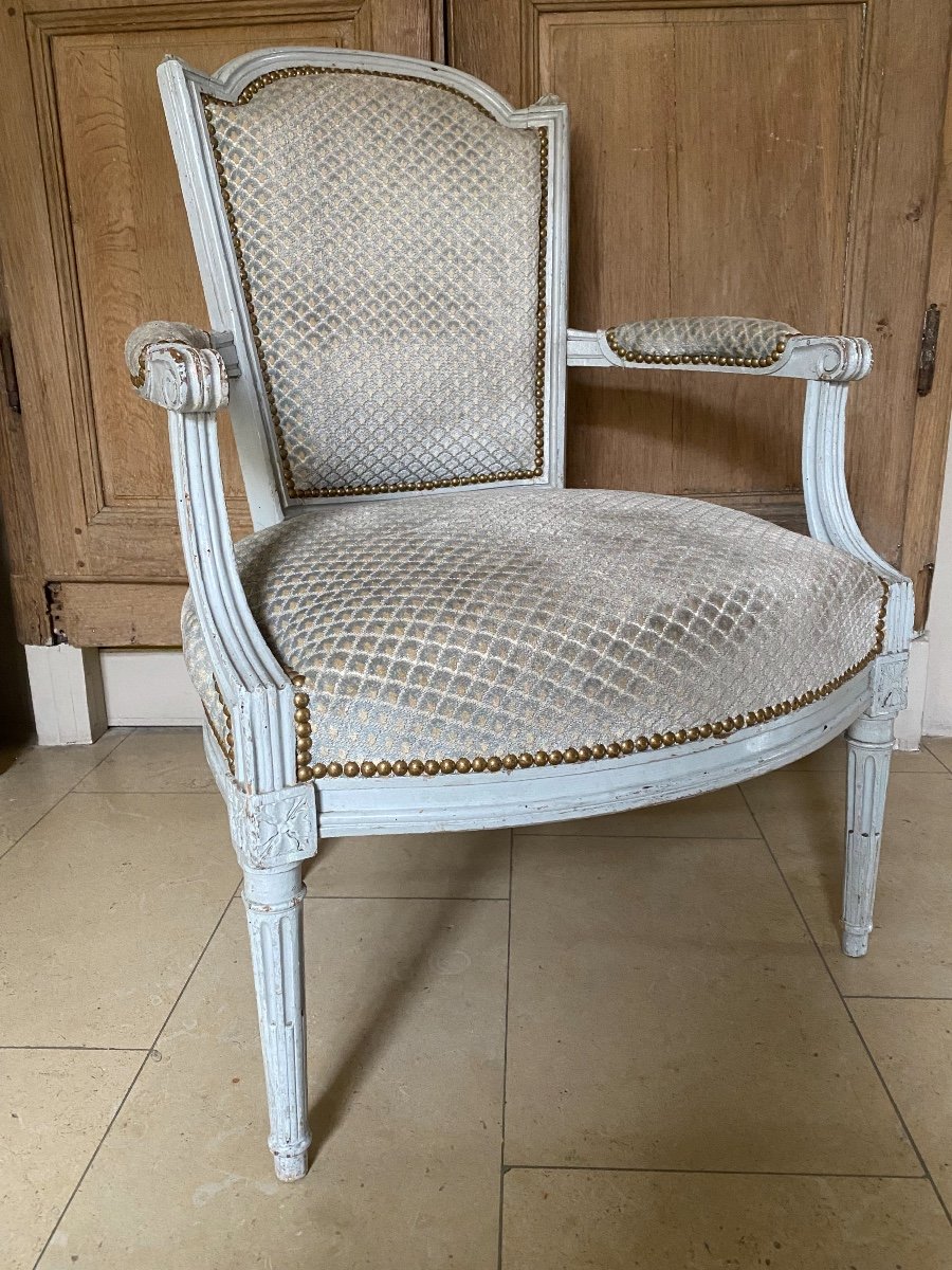 Louis XVI Lacquered Armchair