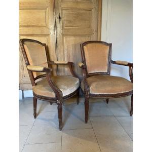 Pair Of Louis XVI Style Armchairs 