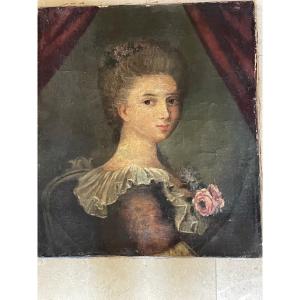 Portrait De Femme XVIII ème 