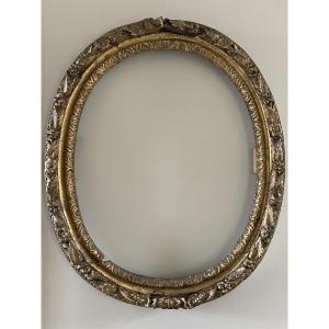 Grand cadre oval  XVIII  ème 