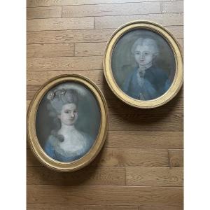 Pair Of 18th-century Pastel Portraits 