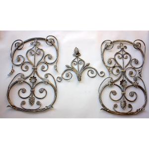 Lot d'Appliques En Fer Forgé