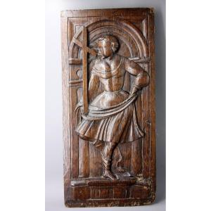 Panneau De Meuble Sculpté Haute époque