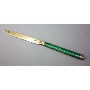 Couteau 18e, Os Et Argent Vermeil