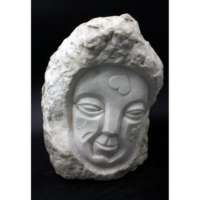 Sculpture  en marbre de R. Mouly