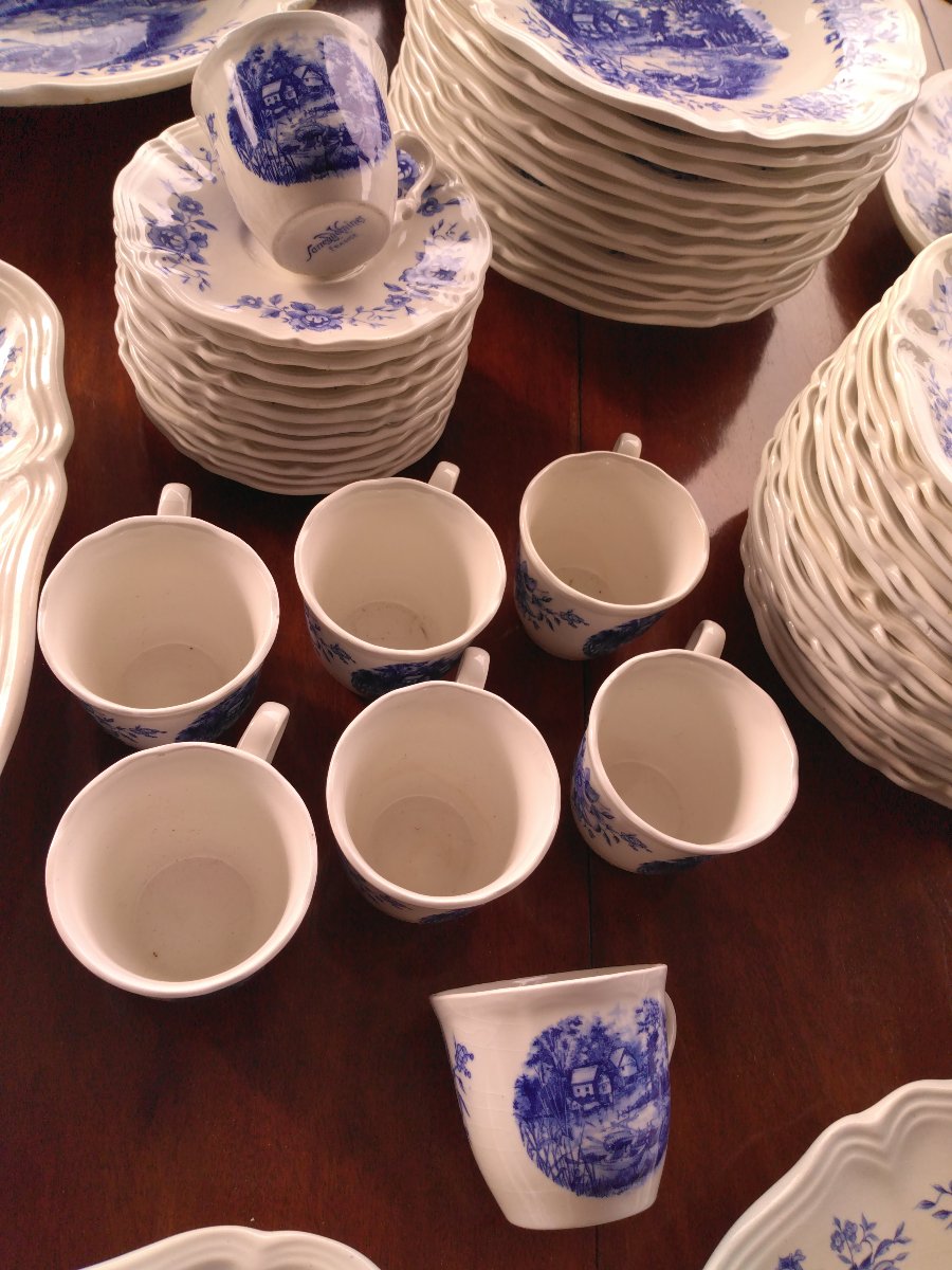 Service En Faience De Sarreguemines "romantic" 80 Pièces -photo-3