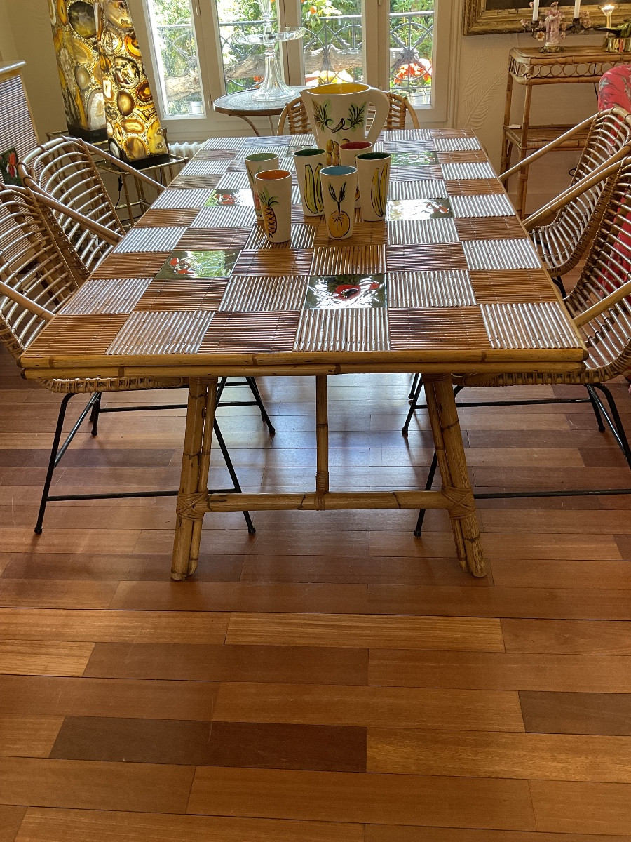 Table en rotin-photo-3