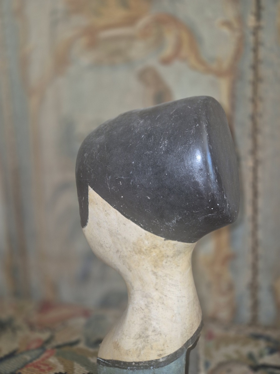 Antique Mid-19th Century Papier-mâché Marotte Head-photo-3