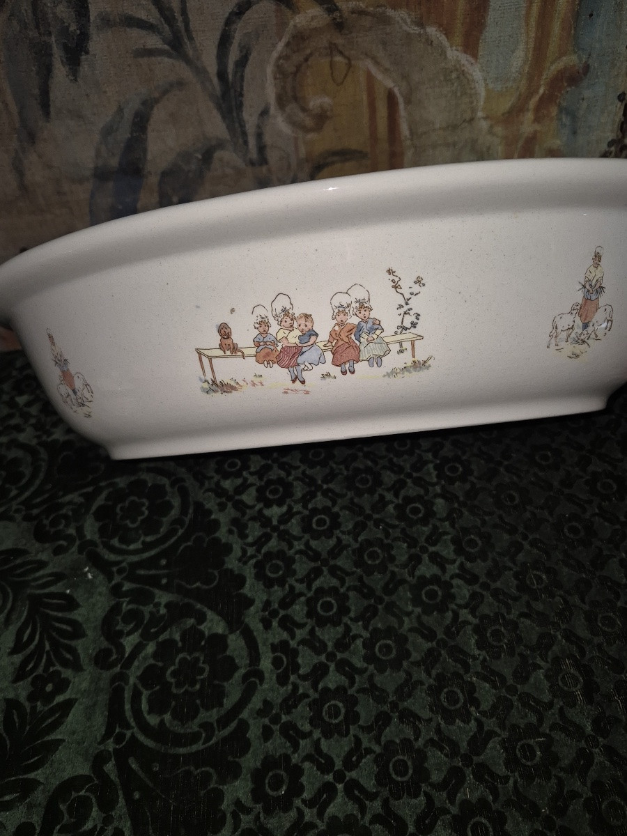 Nécessaire de toilette pour enfant en faïence  de Sarreguemines « Enfants Richard »-photo-2