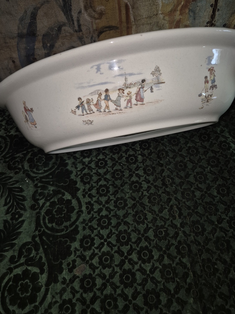 Nécessaire de toilette pour enfant en faïence  de Sarreguemines « Enfants Richard »-photo-3