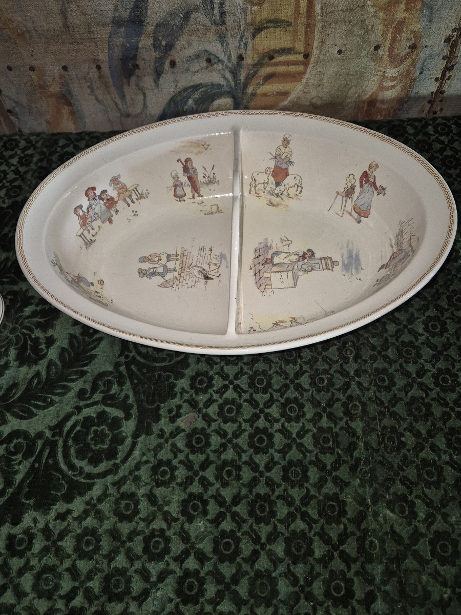 Nécessaire de toilette pour enfant en faïence  de Sarreguemines « Enfants Richard »-photo-4