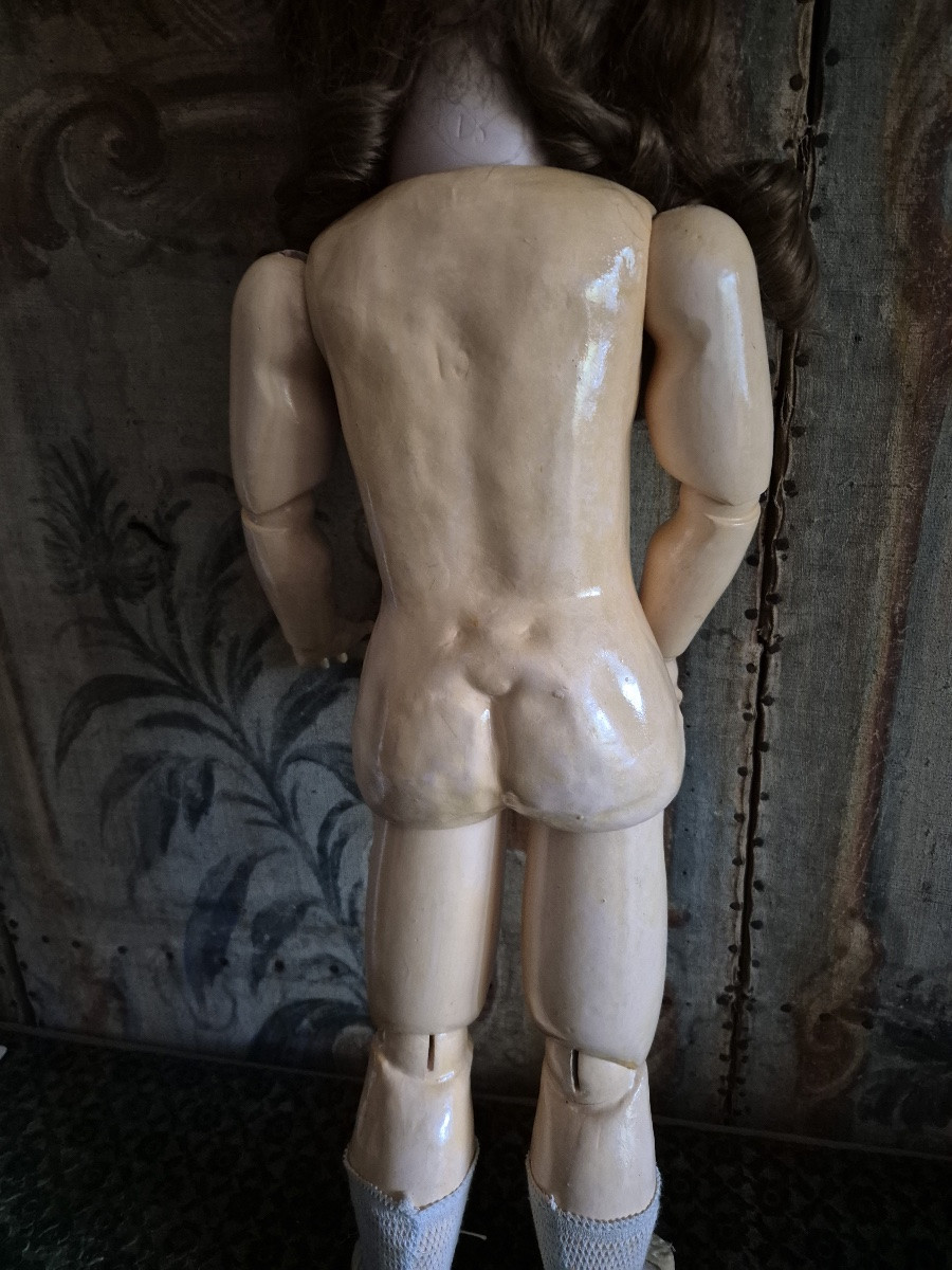 Antique French Sfbj Doll, "jumeau Mold," In Size 13, In Her Original Box-photo-4