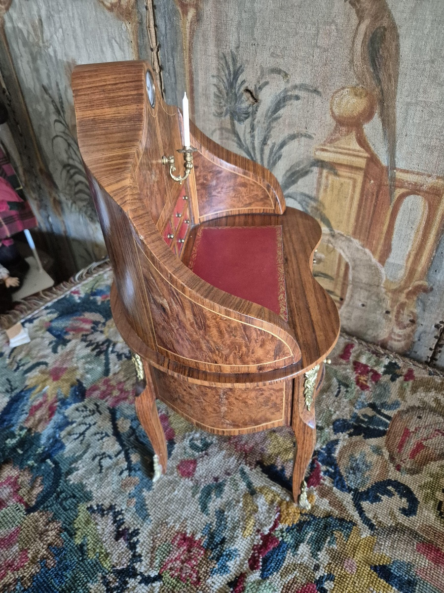 Louis XV-style Cabinet With Marquetry-photo-3