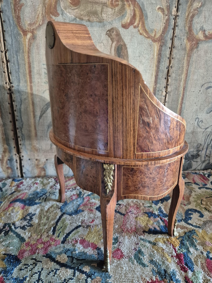 Louis XV-style Cabinet With Marquetry-photo-4