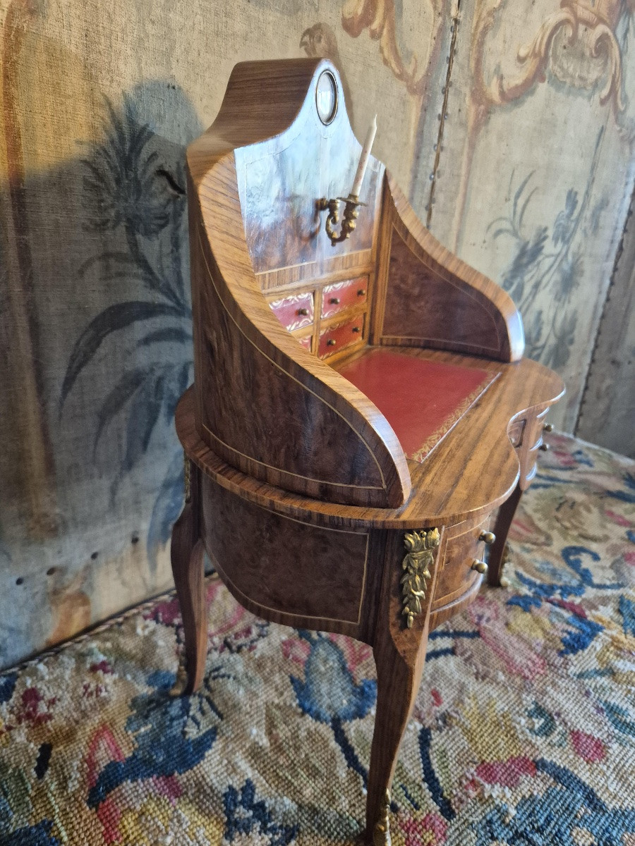 Louis XV-style Cabinet With Marquetry-photo-4