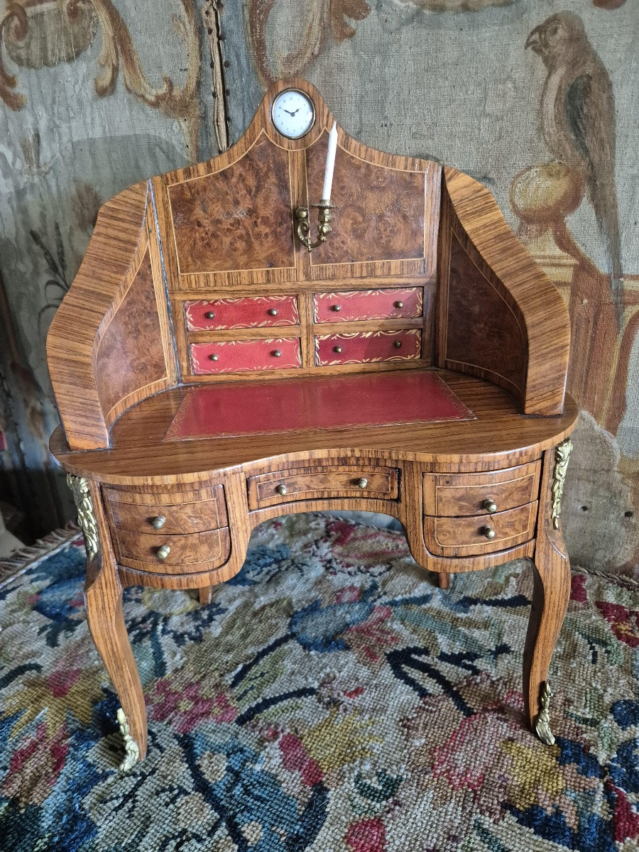 Louis XV-style Cabinet With Marquetry-photo-5