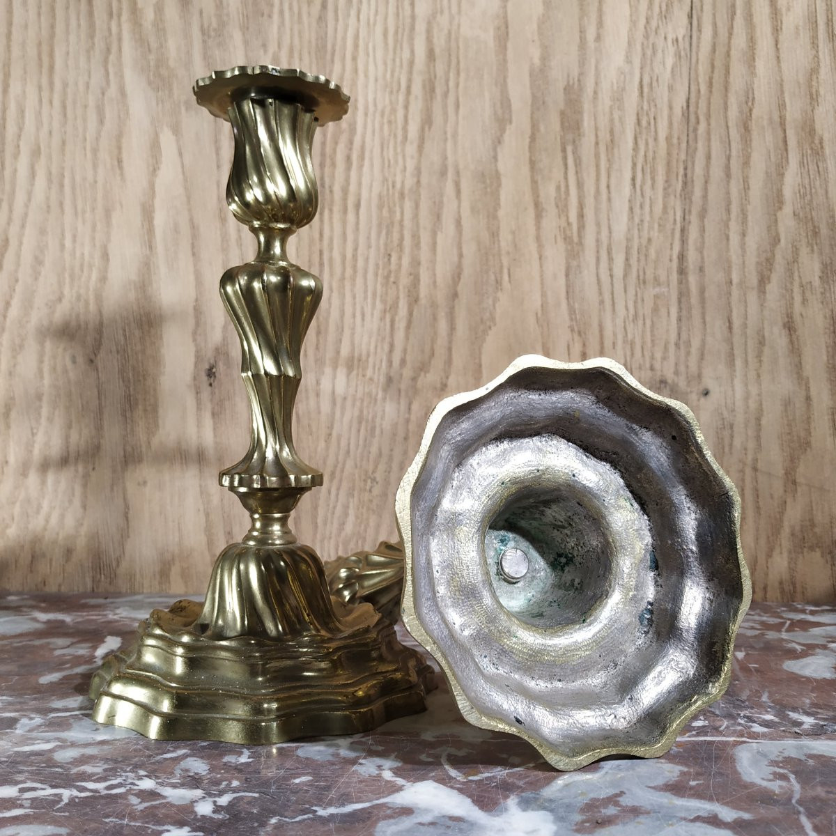 Pair Of Candelabra, Called "the King's" Model, 19th Century-photo-1