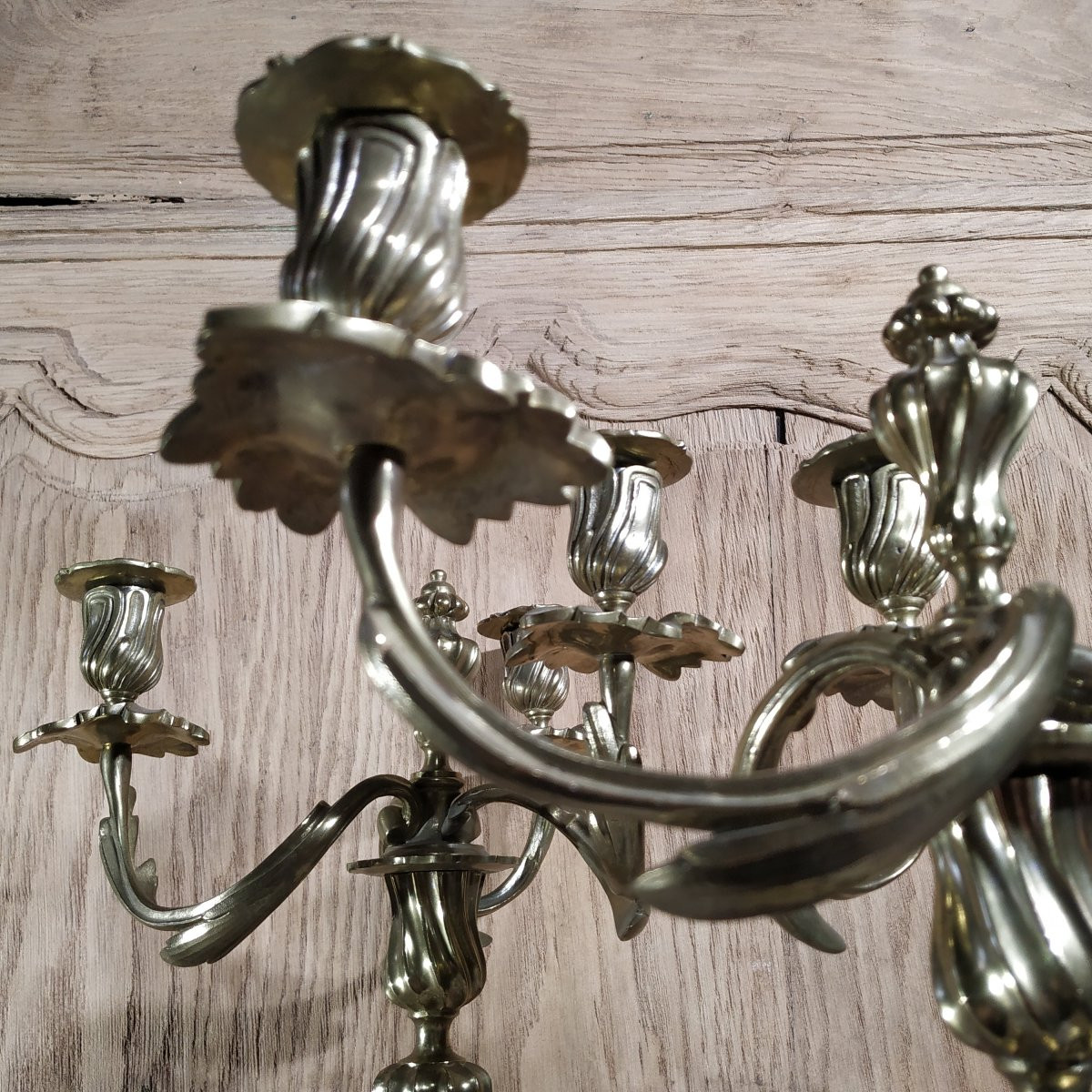 Pair Of Candelabra, Called "the King's" Model, 19th Century-photo-2