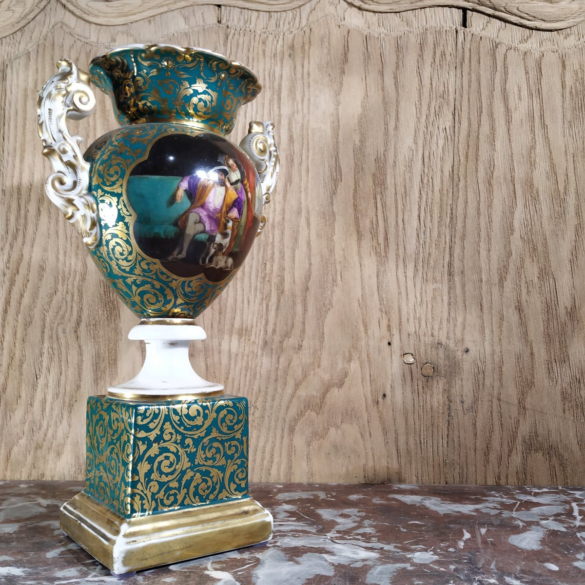 Paris Porcelain Vase From The Mid-19th Century-photo-2