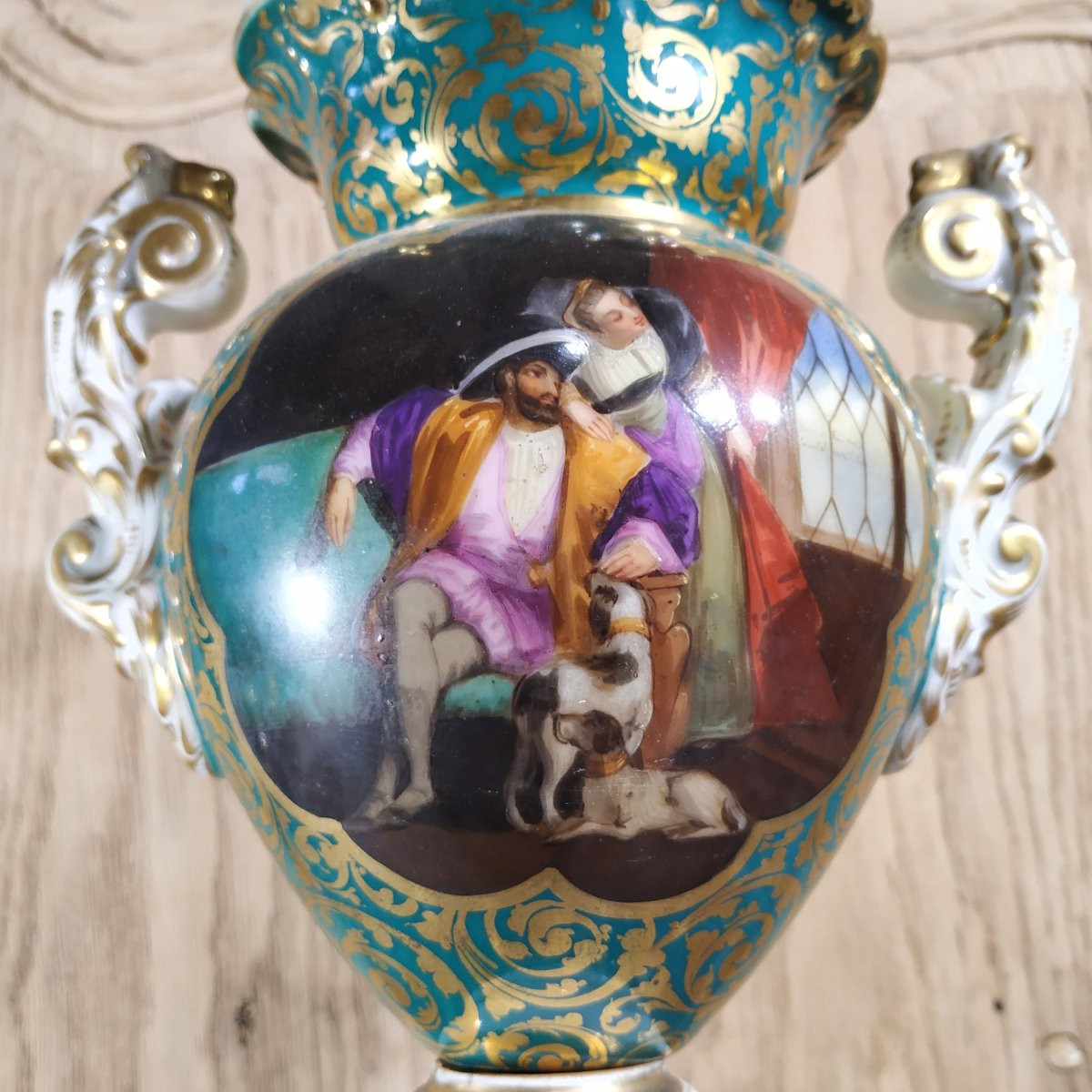 Paris Porcelain Vase From The Mid-19th Century-photo-2