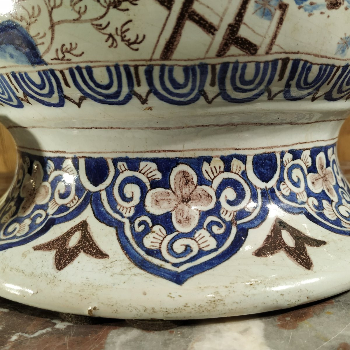 GRANDE VASQUE DE NEVERS D'EPOQUE XIXe-photo-4