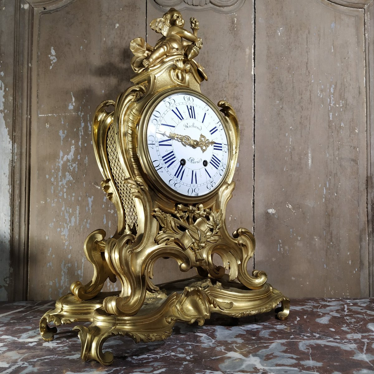 PENDULE PAR RICHOND A PARIS D'EPOQUE FIN XIXe-photo-4