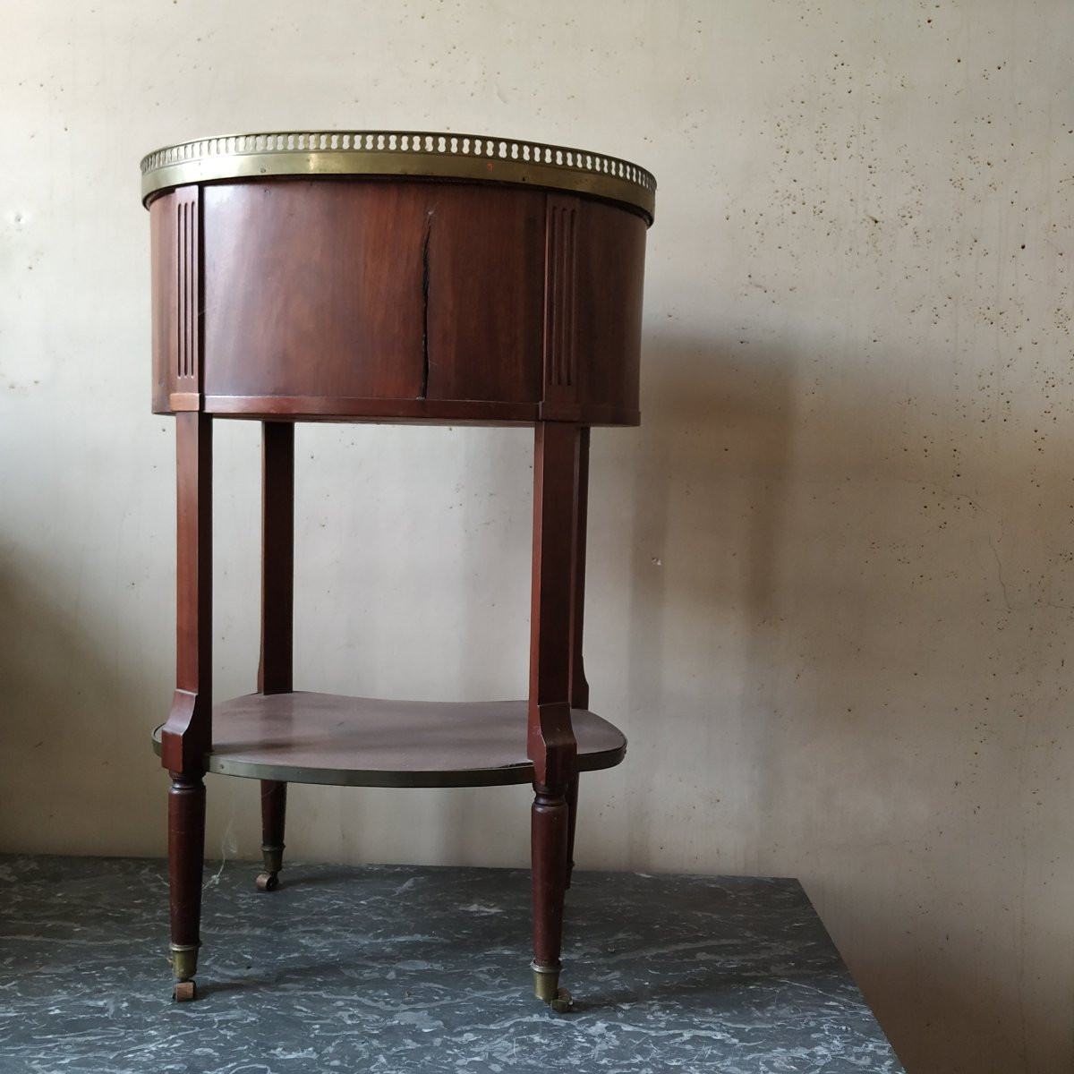 TABLE TAMBOUR ATTRIBUEE A JEAN-FRANCOIS DUBUT D'EPOQUE LOUIS XVI-photo-3