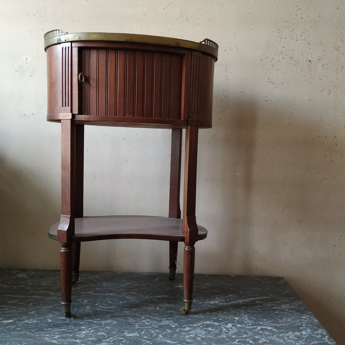 TABLE TAMBOUR ATTRIBUEE A JEAN-FRANCOIS DUBUT D'EPOQUE LOUIS XVI-photo-1